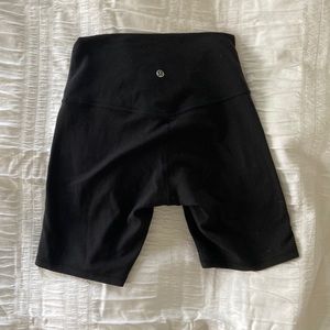 Lululemon align 8” high waisted short in black, size 6.